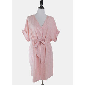 Molly Bracken x Lili Sidonio Size S V Neck Kimono Dress Light Pink